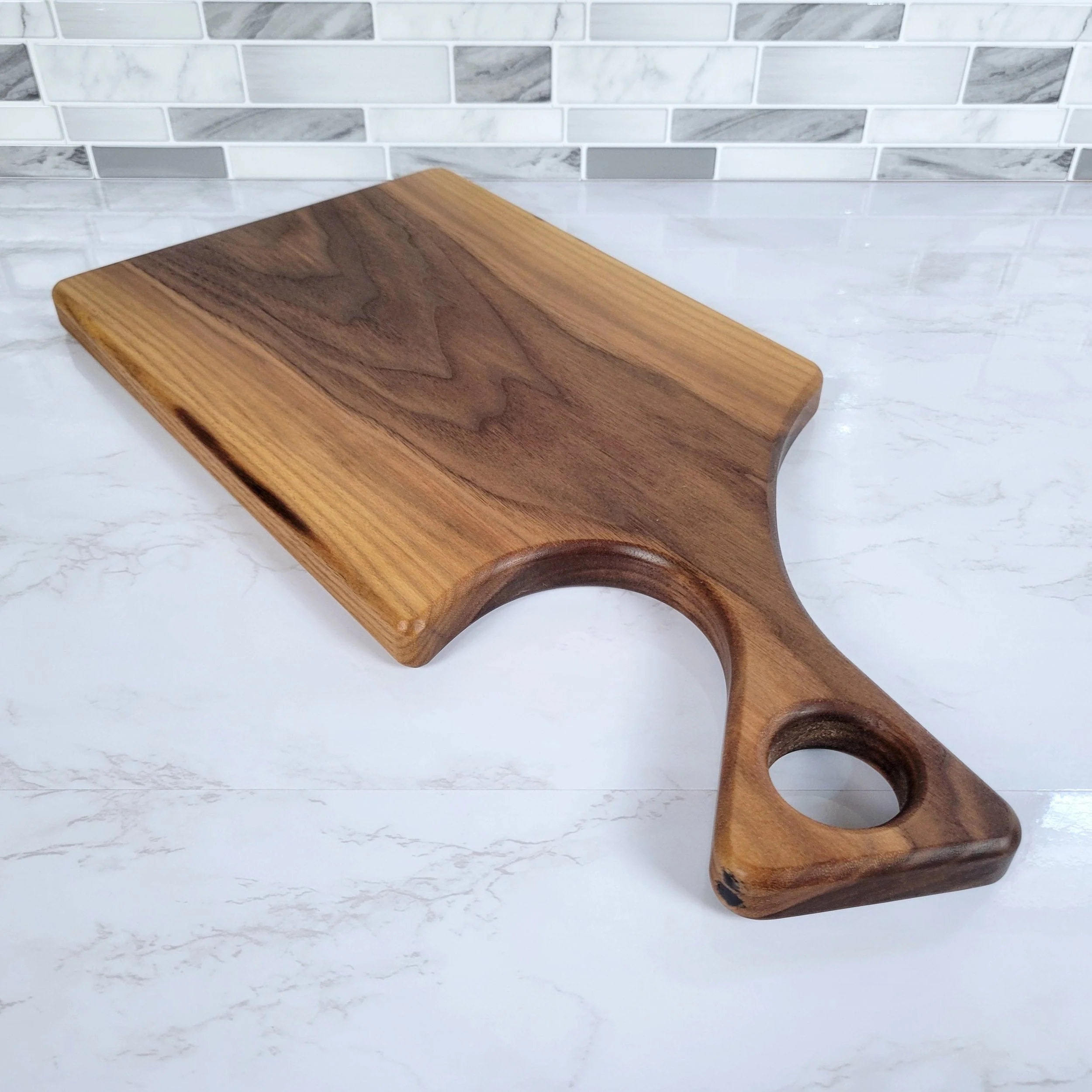 Black Walnut Charcuterie Board with a Modern Handle - Image 3
