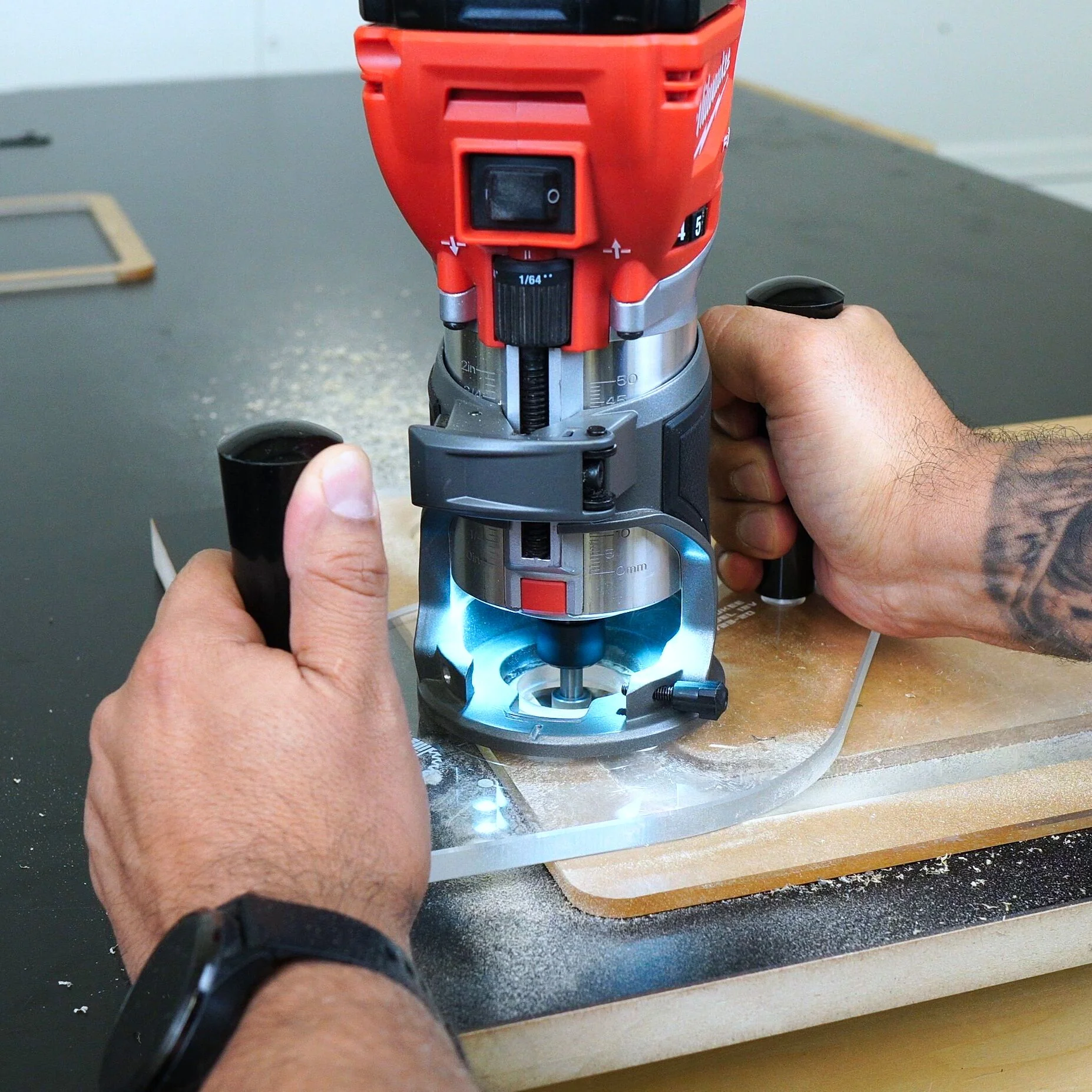 TrimFit Pro® DUAL GRIP Router Base Plate for Milwaukee M18 FUEL 2723-20 - Image 4