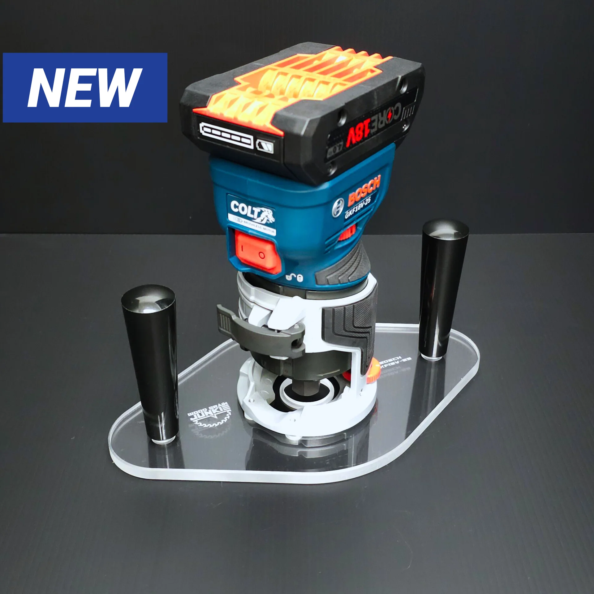 TrimFit Pro® DUAL GRIP Router Base Plate for Bosch Colt GKF18V-25 - Image 5