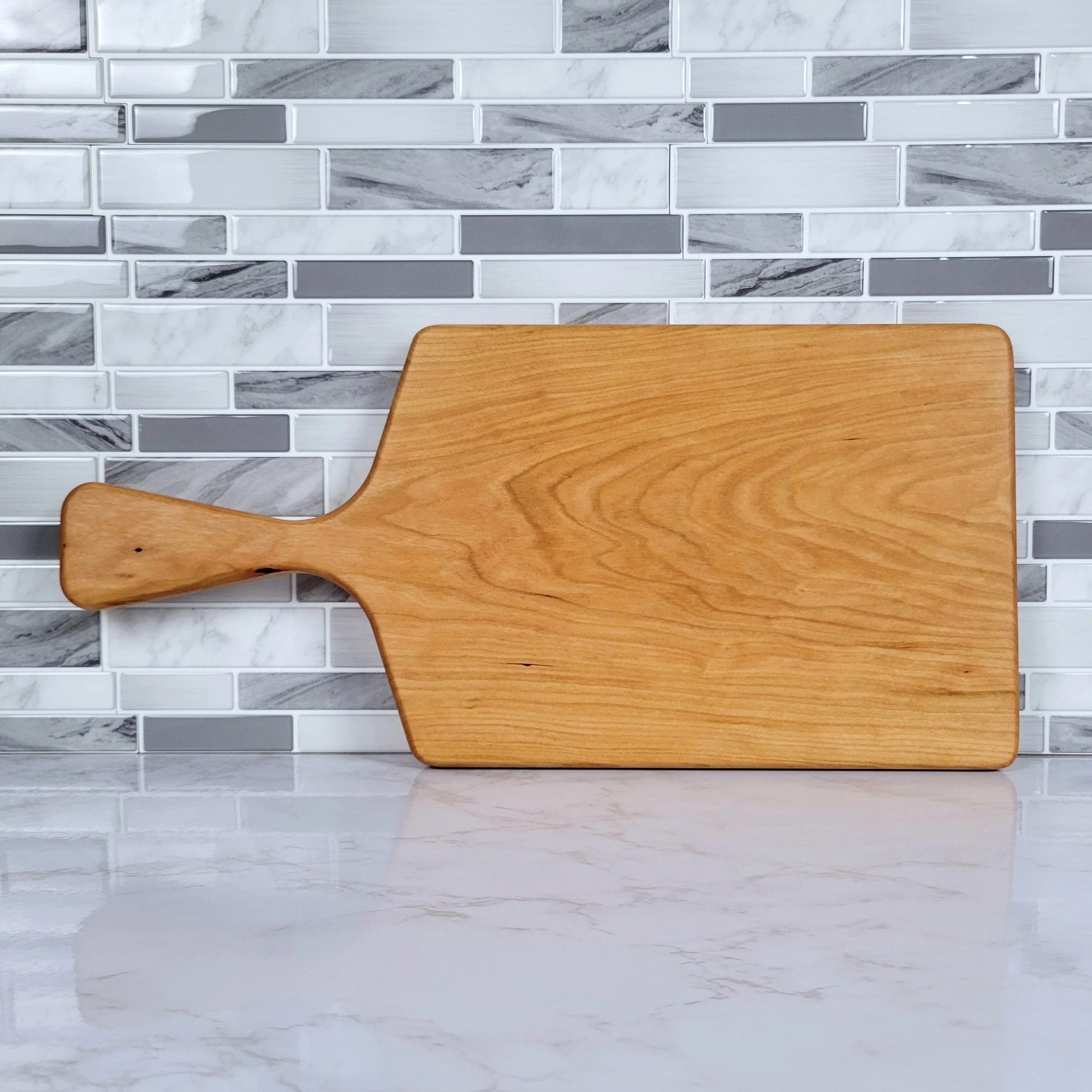 Cherry Charcuterie Board with a Sleek Modern Handle - Image 2