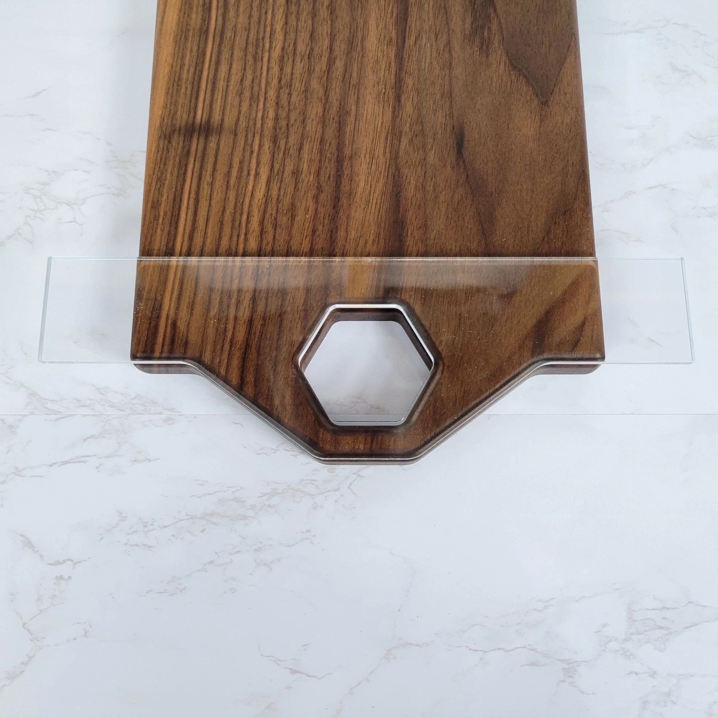 Honeycomb Charcuterie Board Handle Acrylic Router Template - Image 3