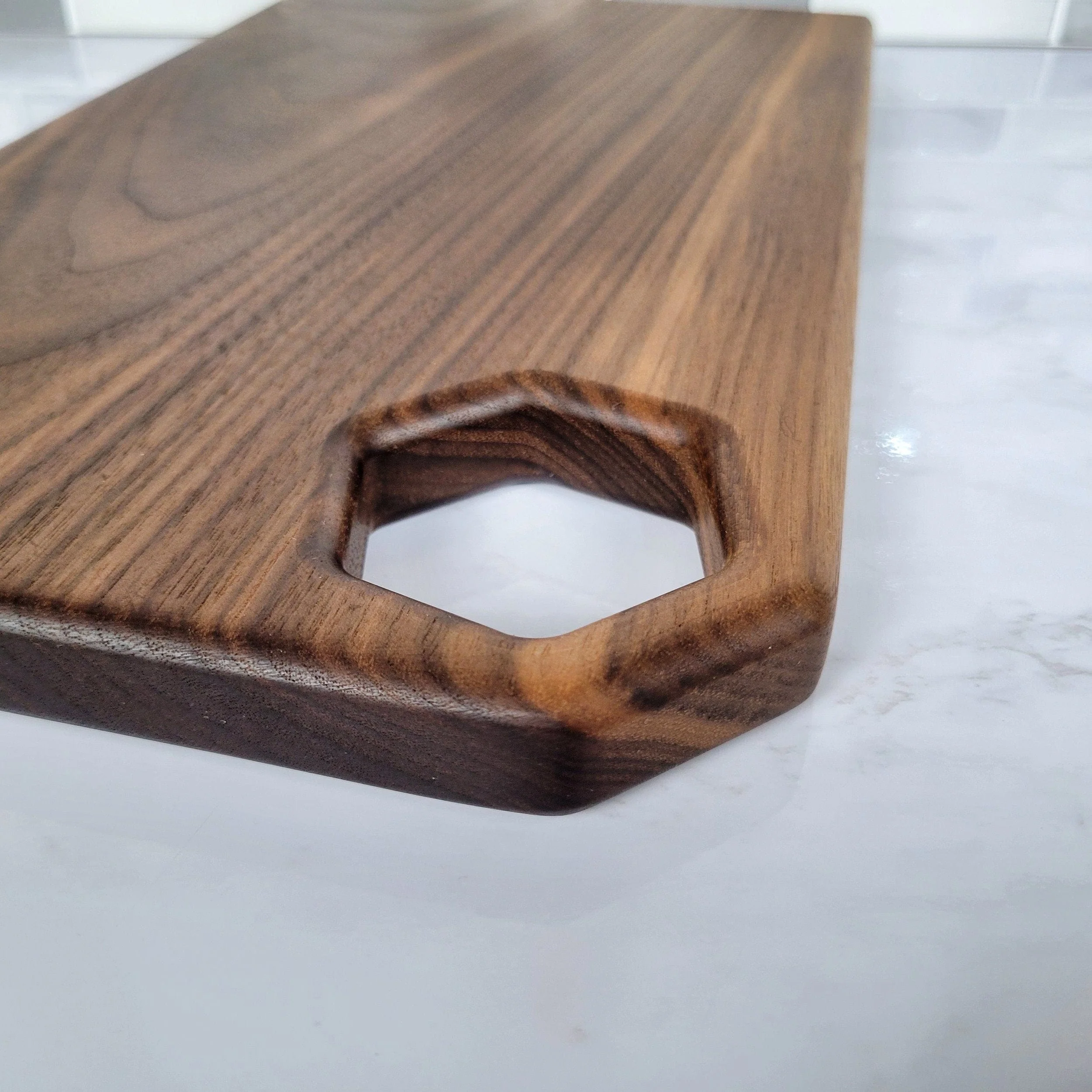 Honeycomb Corner Handle Black Walnut Cutting Board - Image 5