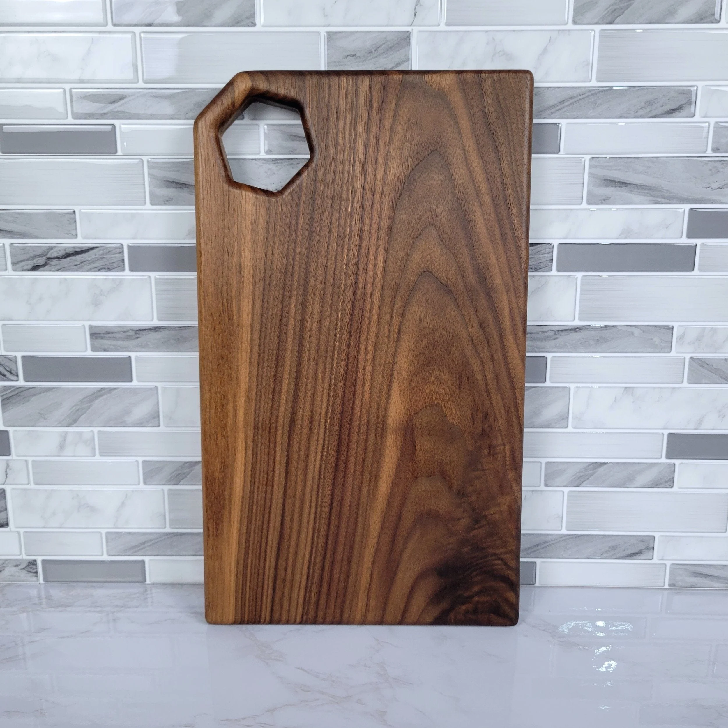 Honeycomb Cutting Board Corner Handle Acrylic Router Template - Image 7