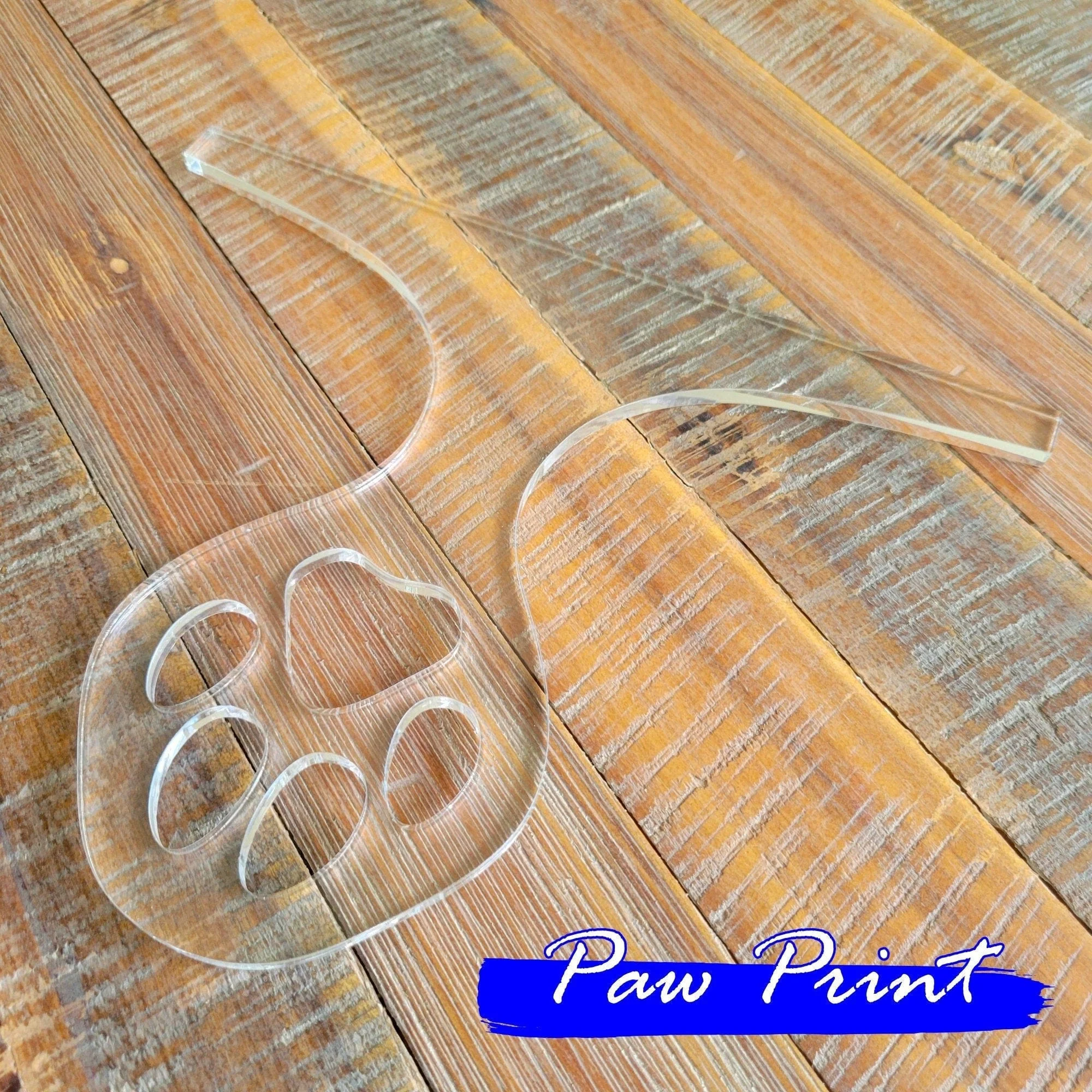 Paw Print Charcuterie Board Handle Acrylic Router Template
