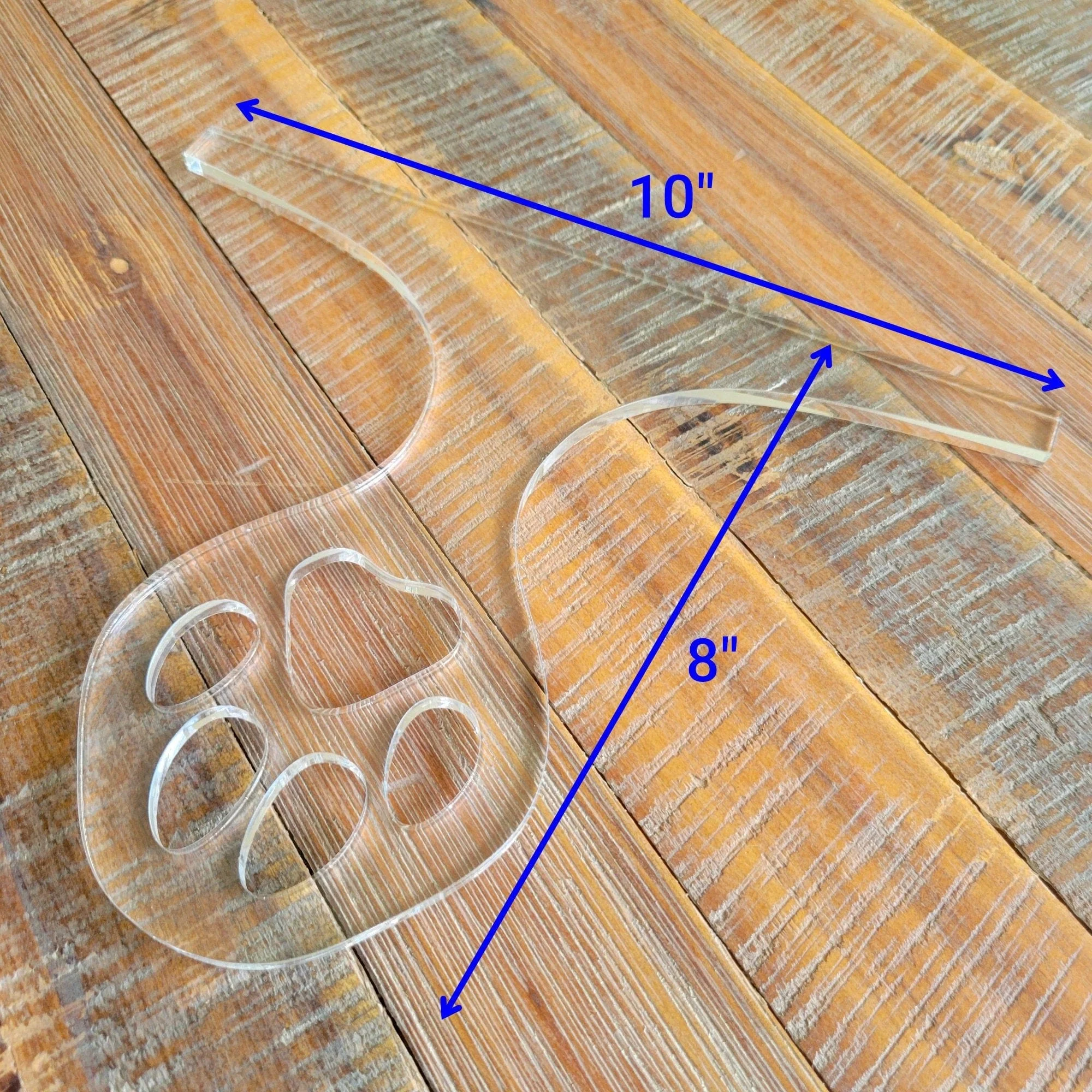 Paw Print Charcuterie Board Handle Acrylic Router Template - Image 2