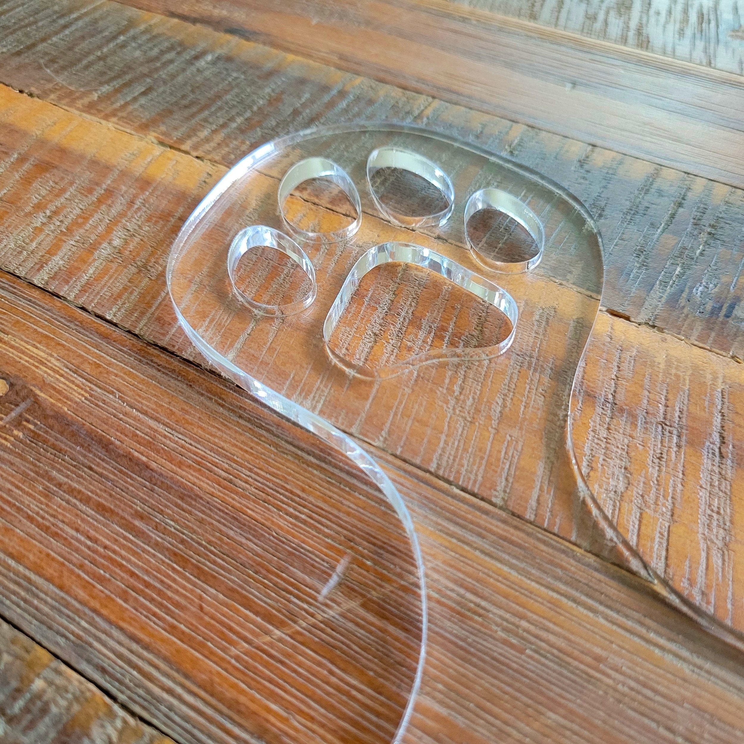 Paw Print Charcuterie Board Handle Acrylic Router Template - Image 5