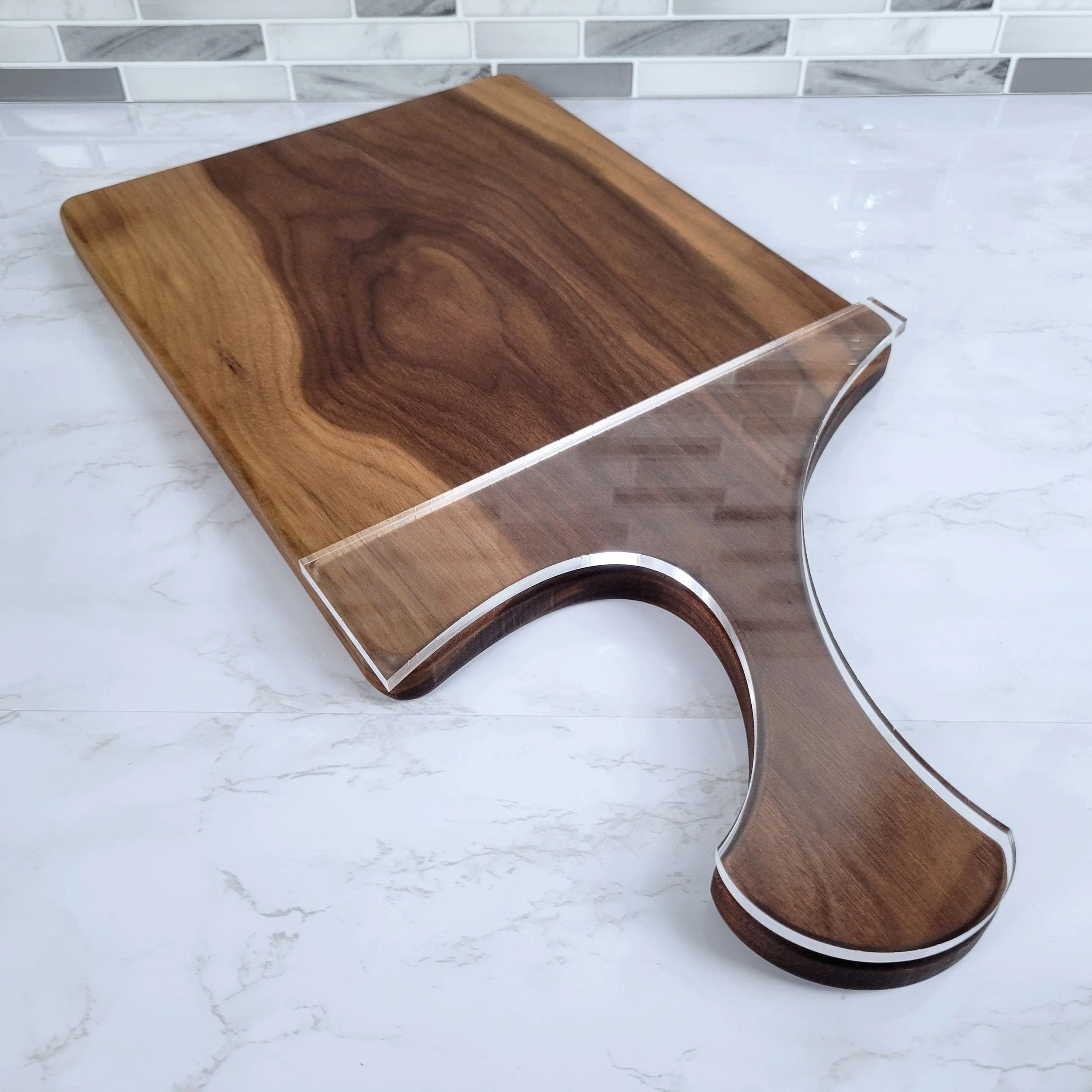 Round Top Charcuterie Board Handle Acrylic Router Template - Image 3
