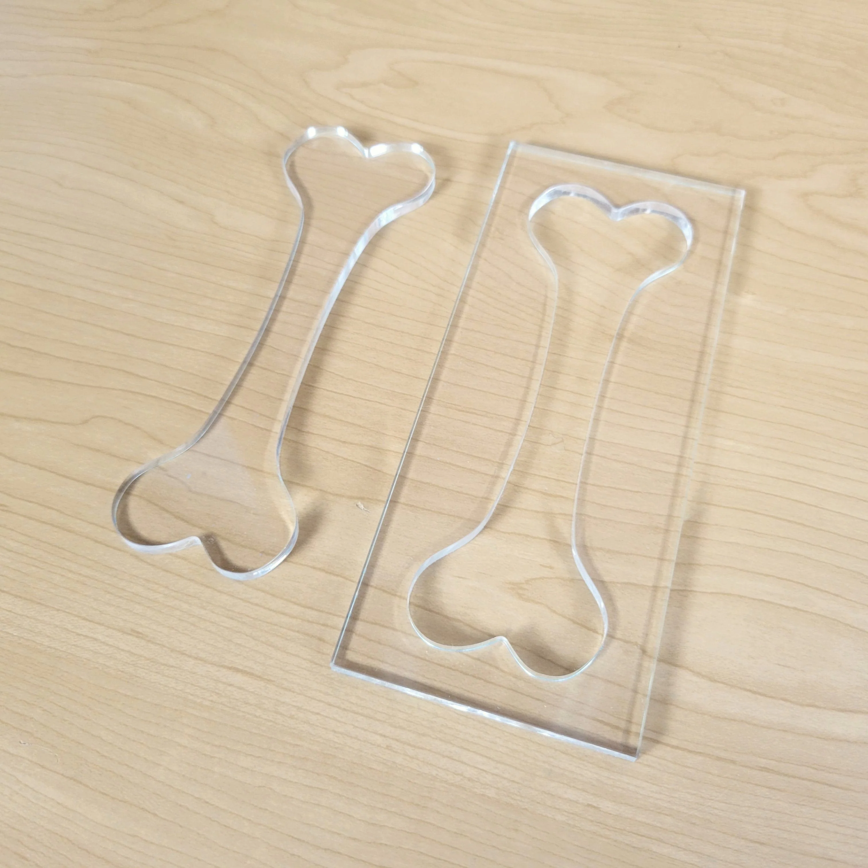Single Dog Bone Epoxy/Resin Inlay Acrylic Router Template - Image 3