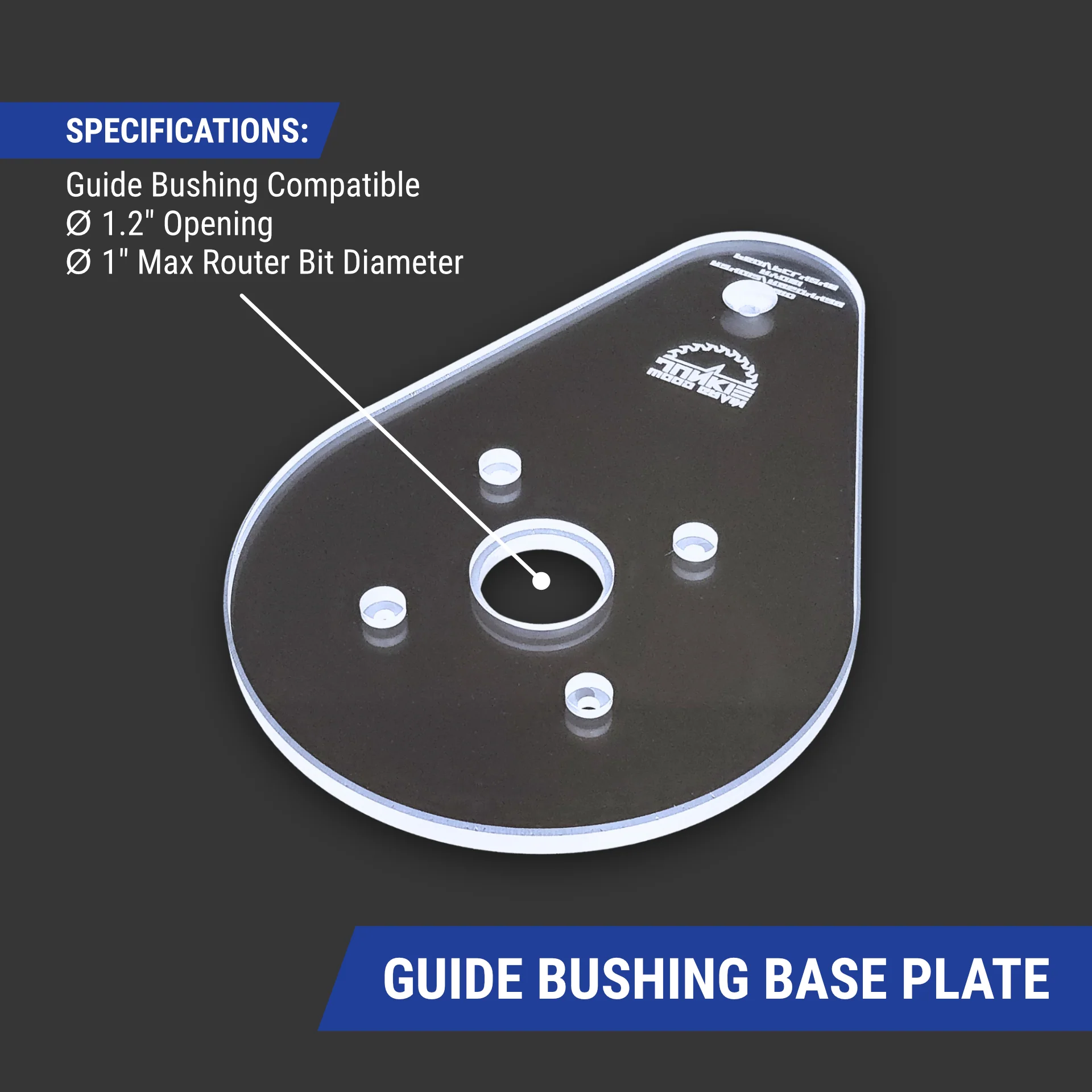 TrimFit Pro® SINGLE GRIP Router Base Plate for DeWalt DWP611 and DCW600B - Image 3
