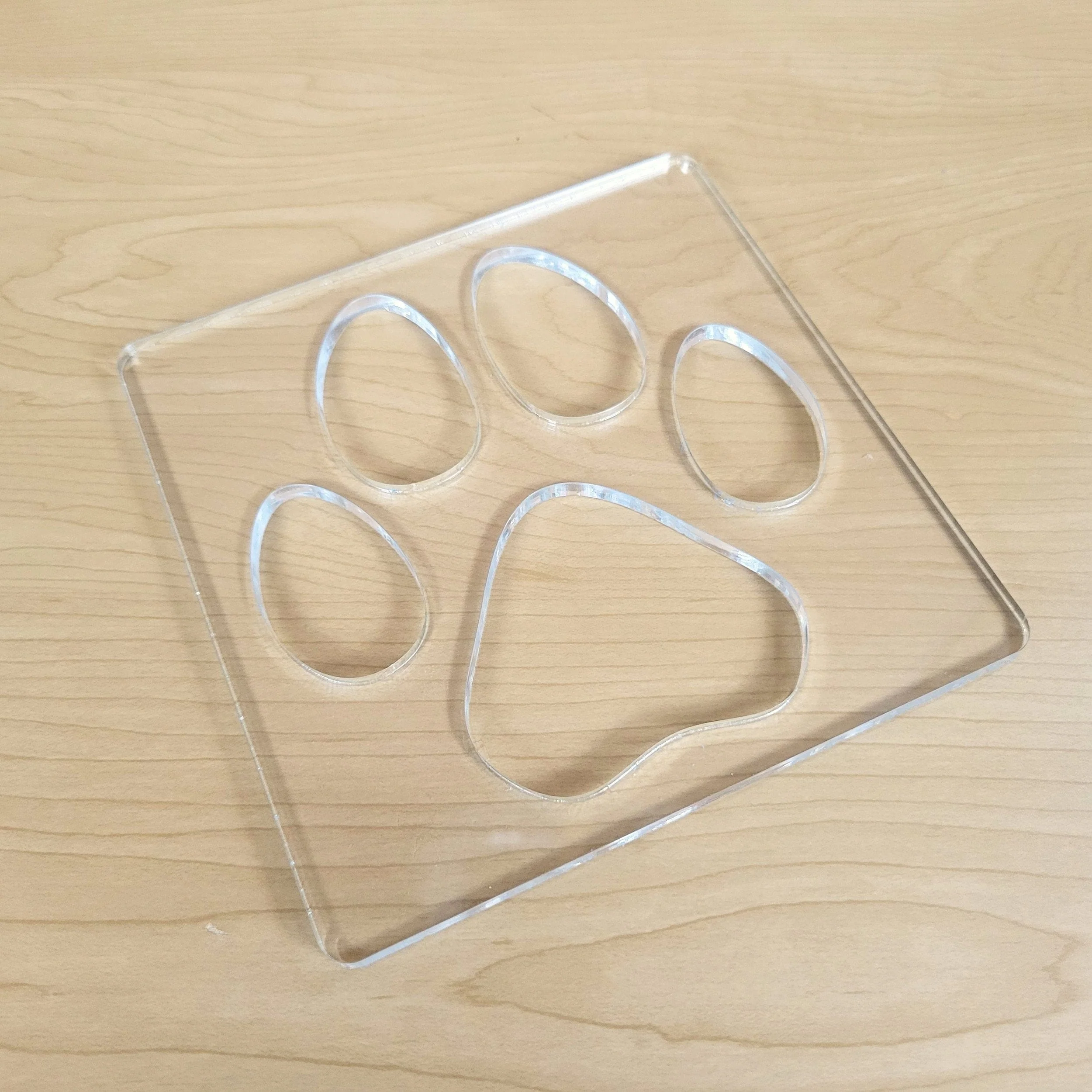 Single Paw Print Inlay Acrylic Router Template - Image 5