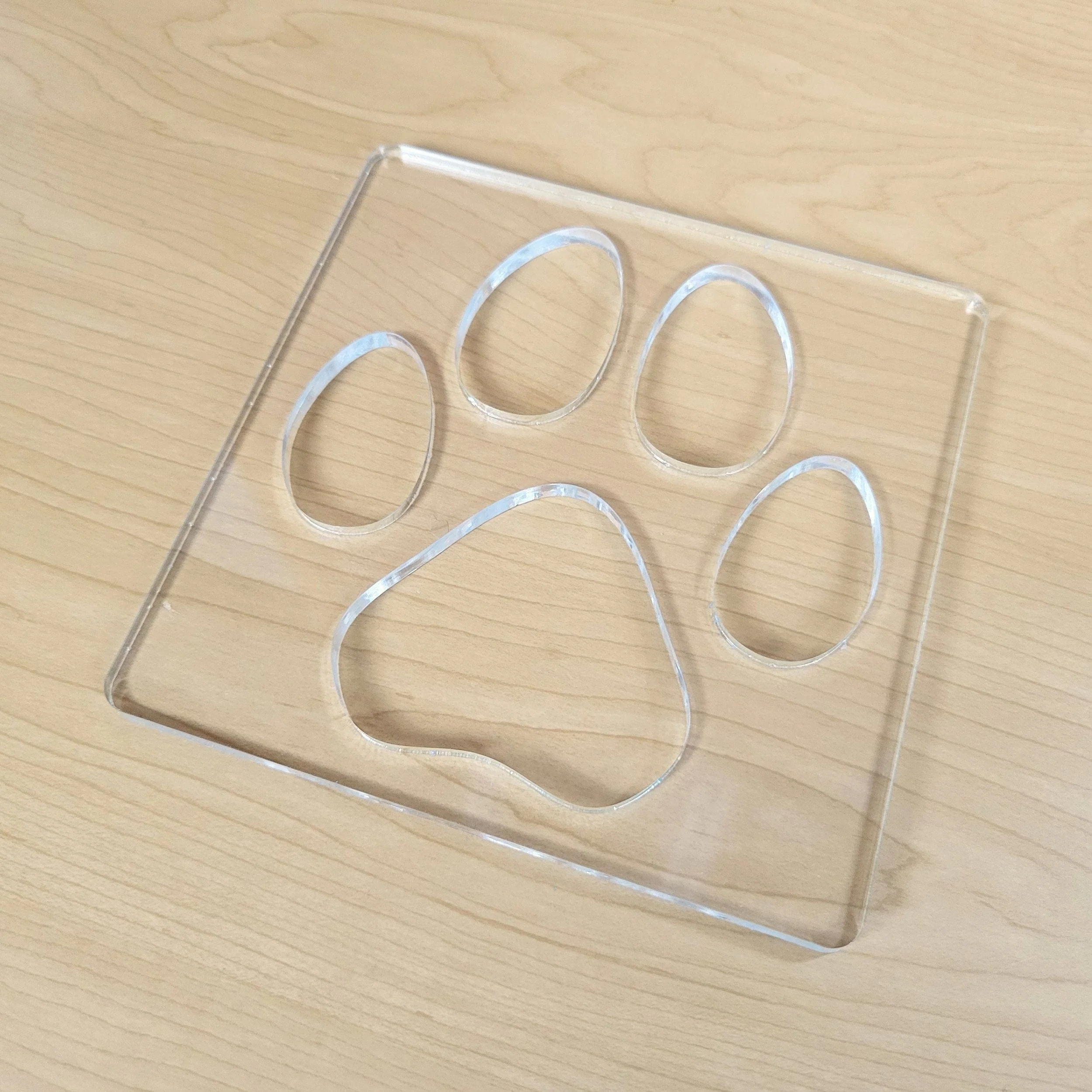 Single Paw Print Inlay Acrylic Router Template - Image 6