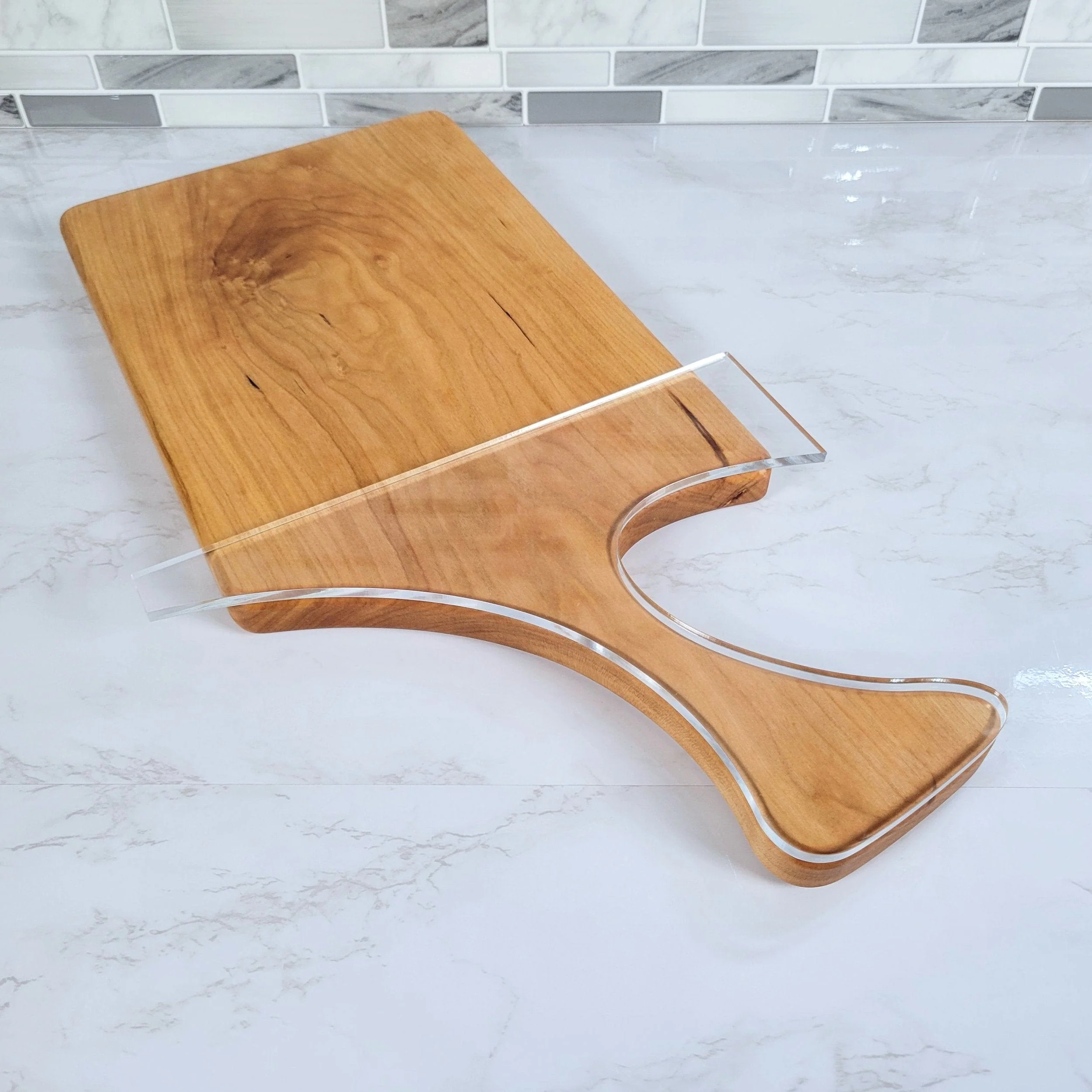 Skinny Modern Charcuterie Board Handle Acrylic Router Template
