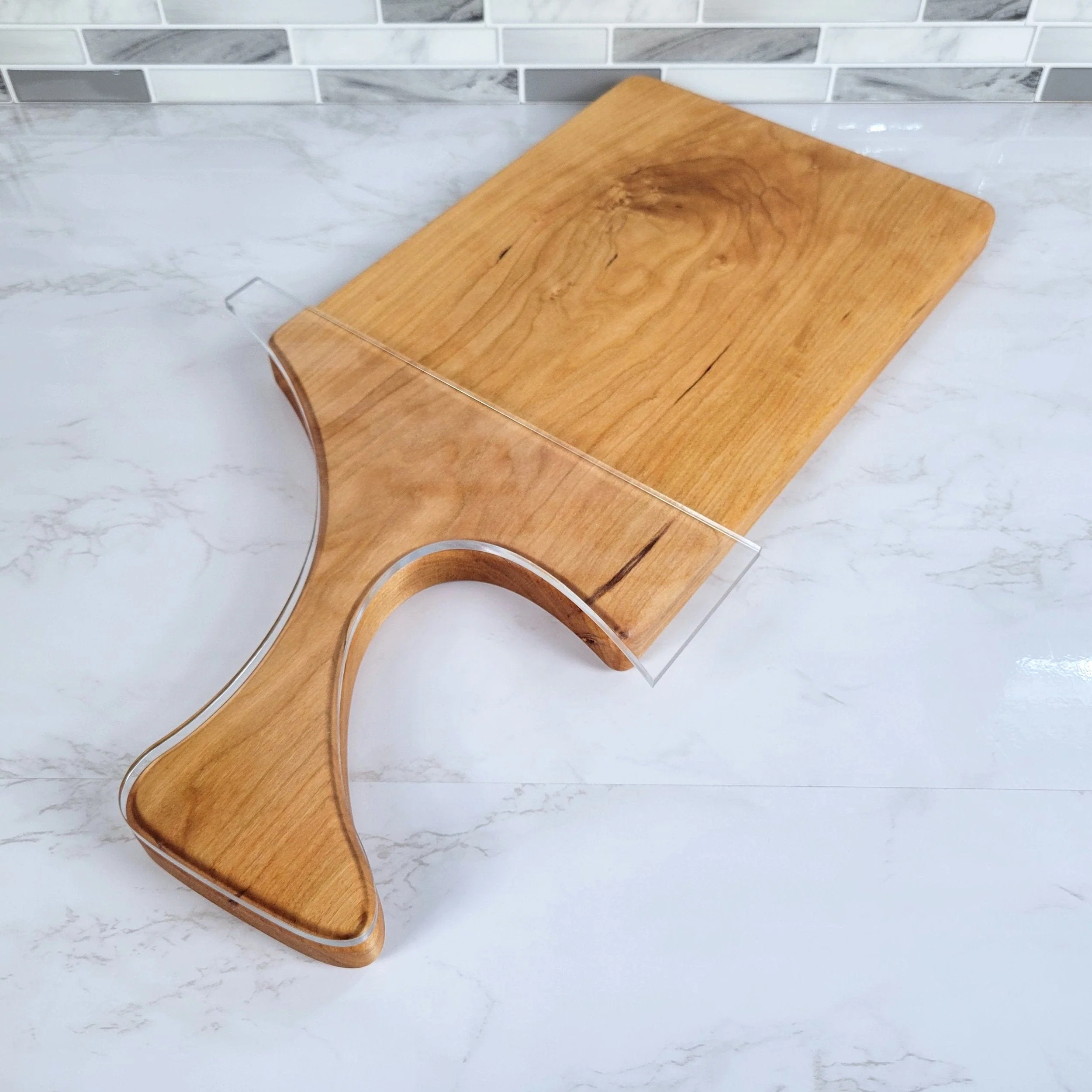 Skinny Modern Charcuterie Board Handle Acrylic Router Template - Image 2