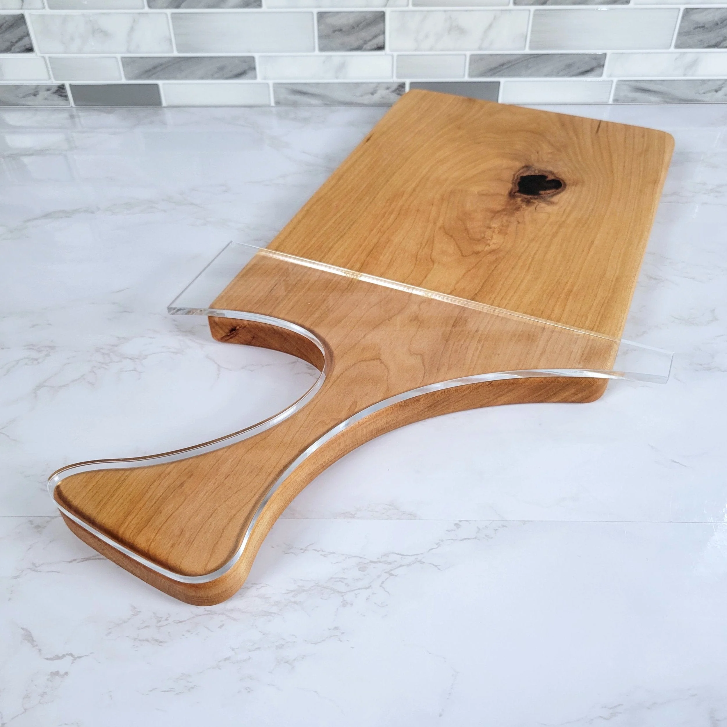 Skinny Modern Charcuterie Board Handle Acrylic Router Template - Image 4